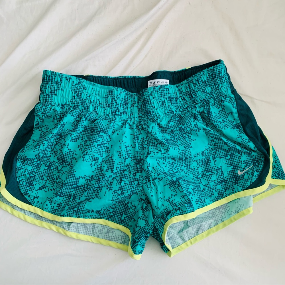 SOLD Blue & Green Nike Dri-fit shorts